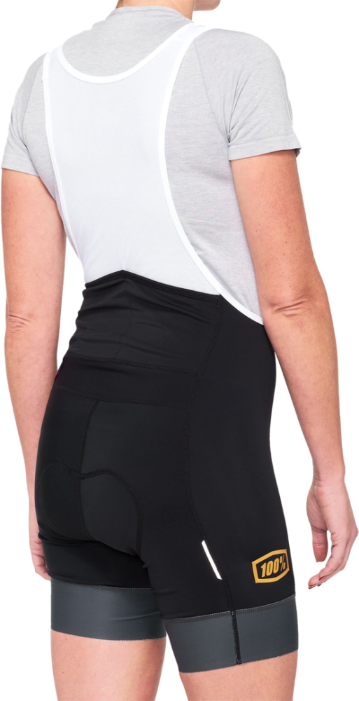 100percent Damen BIB Shorts Exceeda schwarz-charcoal L