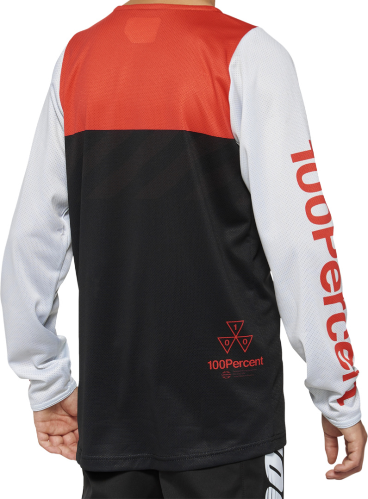 100percent Jersey R-Core Youth schwarz-racer red L