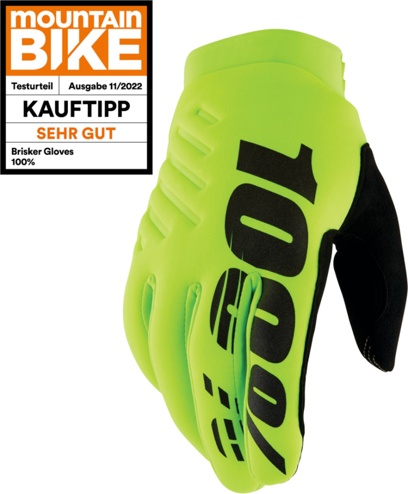 100percent Brisker Gloves Fluo gelb/schwarz gelb S