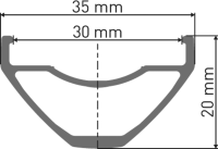 DT Swiss H 552 Felge DB 27.5" 30 32L