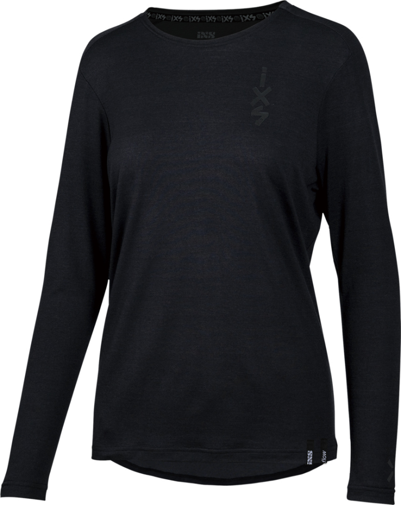 IXS Damen Flow Merino Langarm Jersey schwarz 38