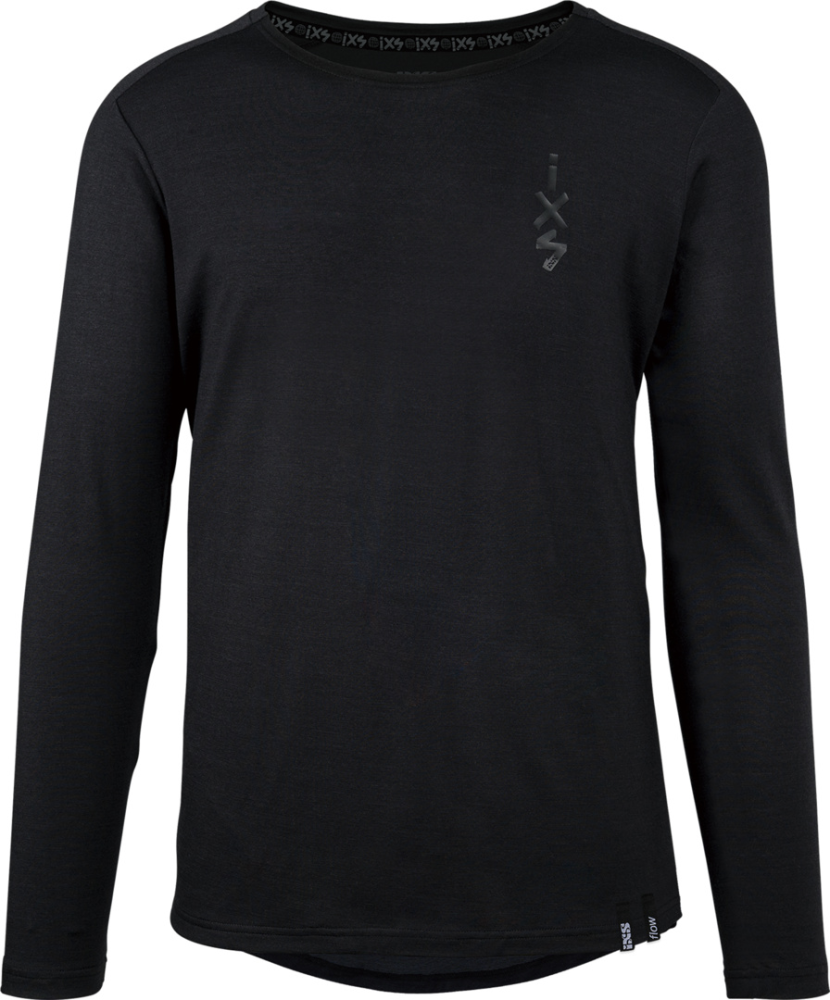 IXS Flow Merino Langarm Jersey schwarz L