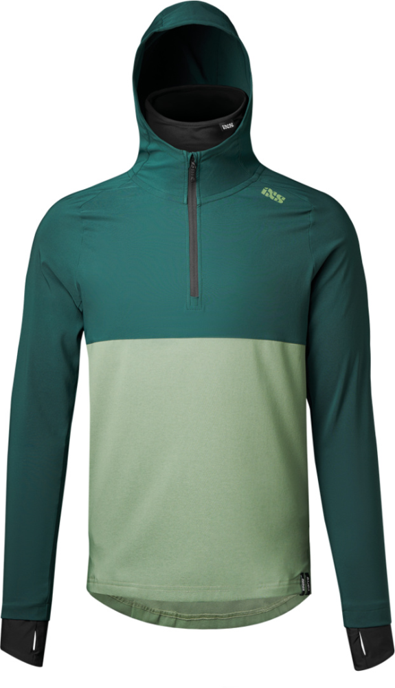 IXS Carve 1.0 Hooded Jersey duckgreen-sage XL