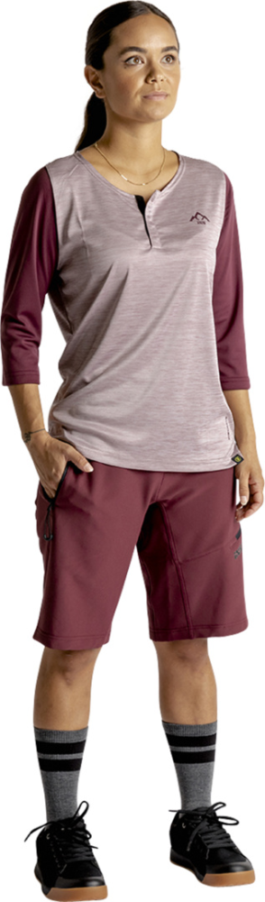 IXS Women's Carve X 3/4 Henley taupe-raisin 38