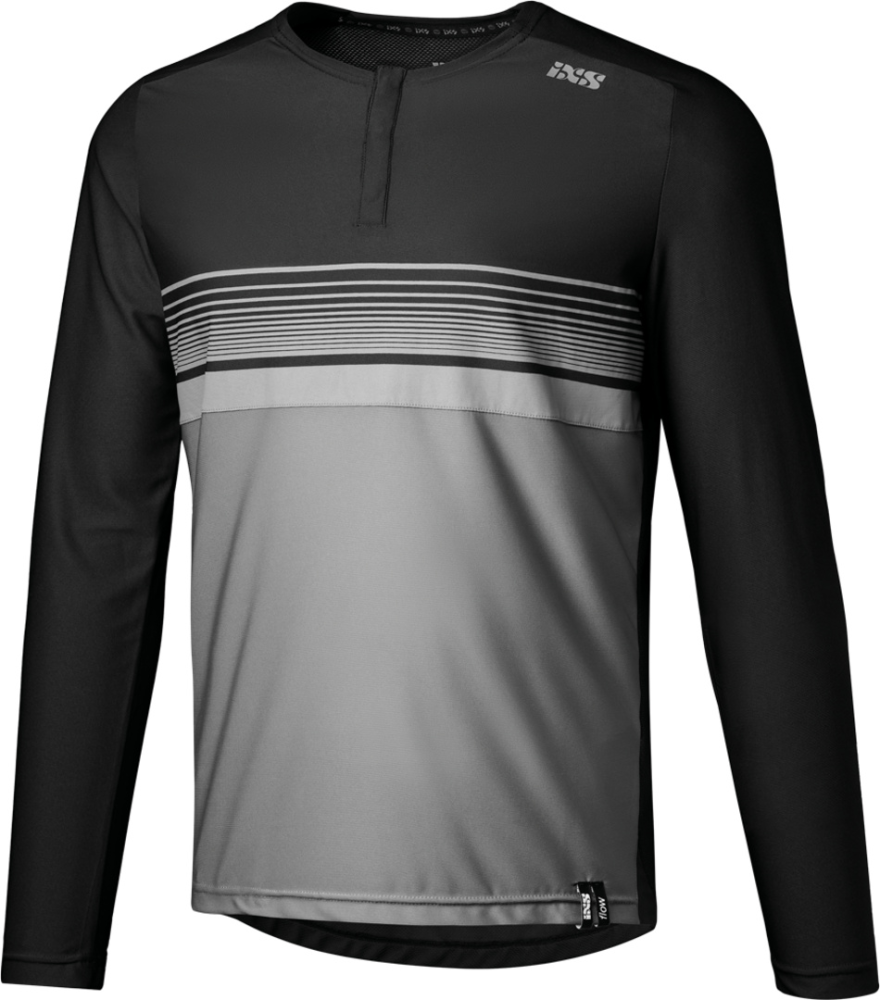 IXS Flow Lite 1.0 Henley schwarz-graphit S