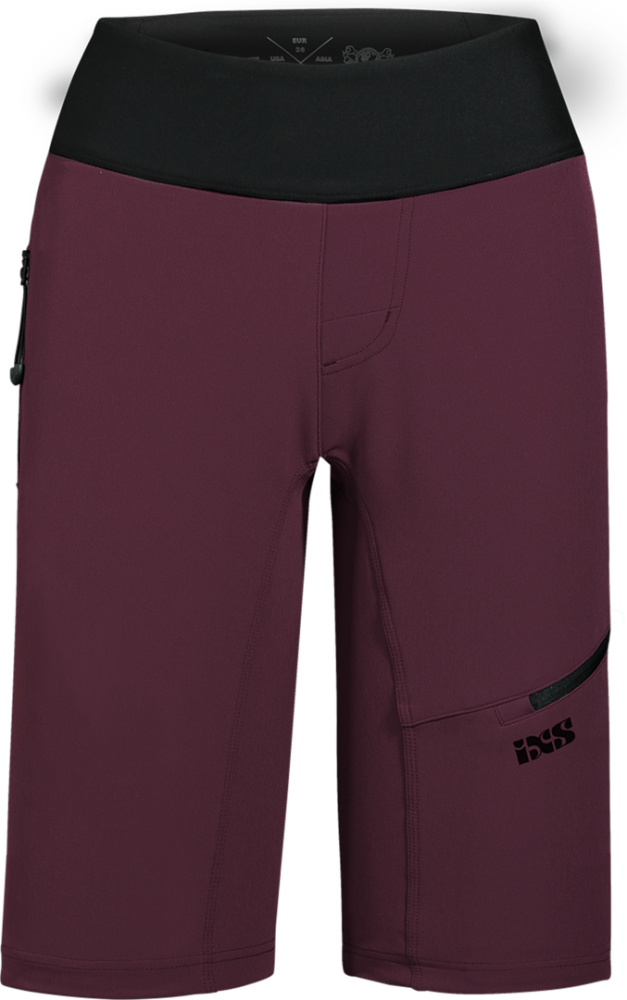 IXS Women' s Carve Hip-Hugger Shorts raisin 38