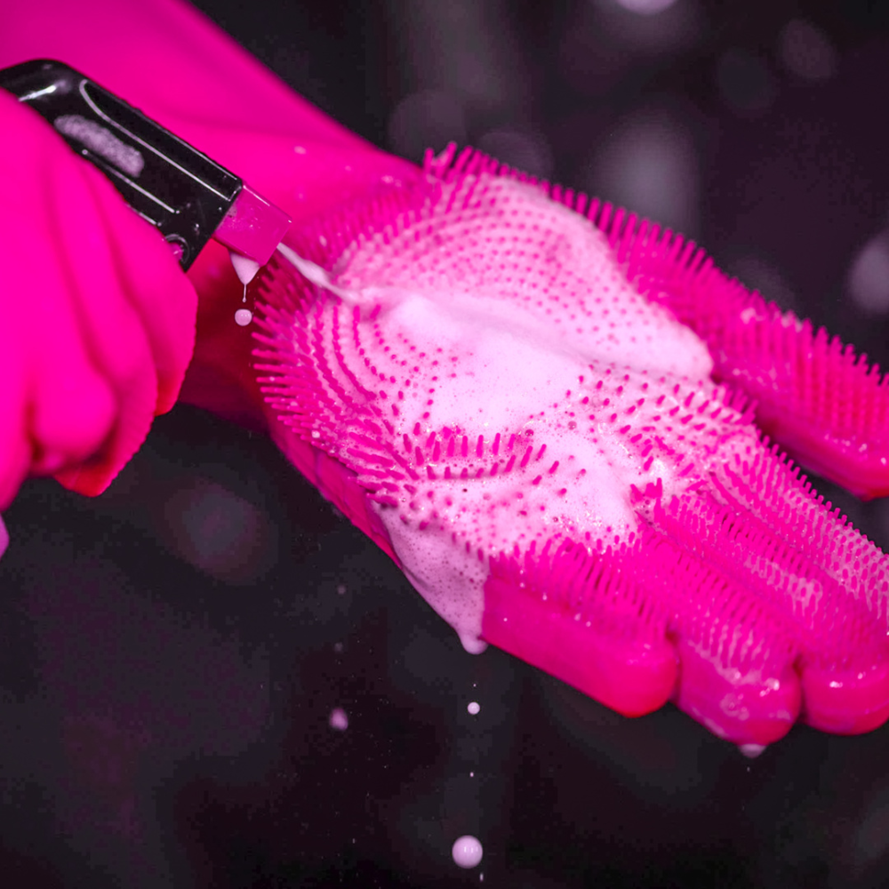 Muc-Off Deep Scrubber Gloves Pink L