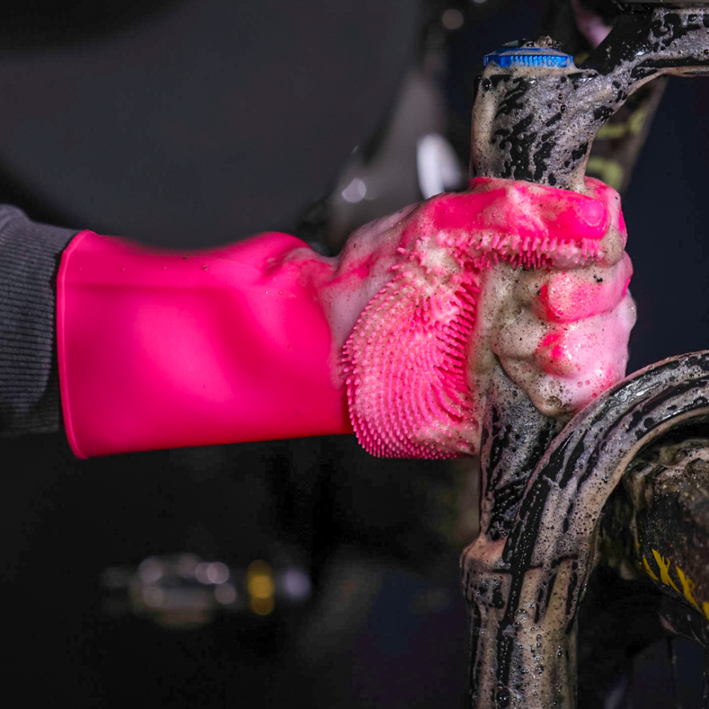 Muc-Off Deep Scrubber Gloves Pink L
