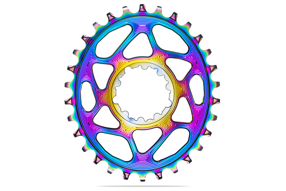 absoluteBLACK Kettenblatt, OVAL, MTB, für Sram, DIRECT MOUNT, GXP - N/W, 3mm Versatz, Boost, PVD RAINBOW