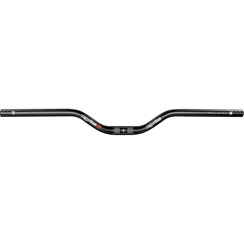 Ergotec Lenker, RISER BAR 50, 31.8, L:780 H:50 GL:220, 12°/5°, AL6061 black-sand, SafetyLevel6