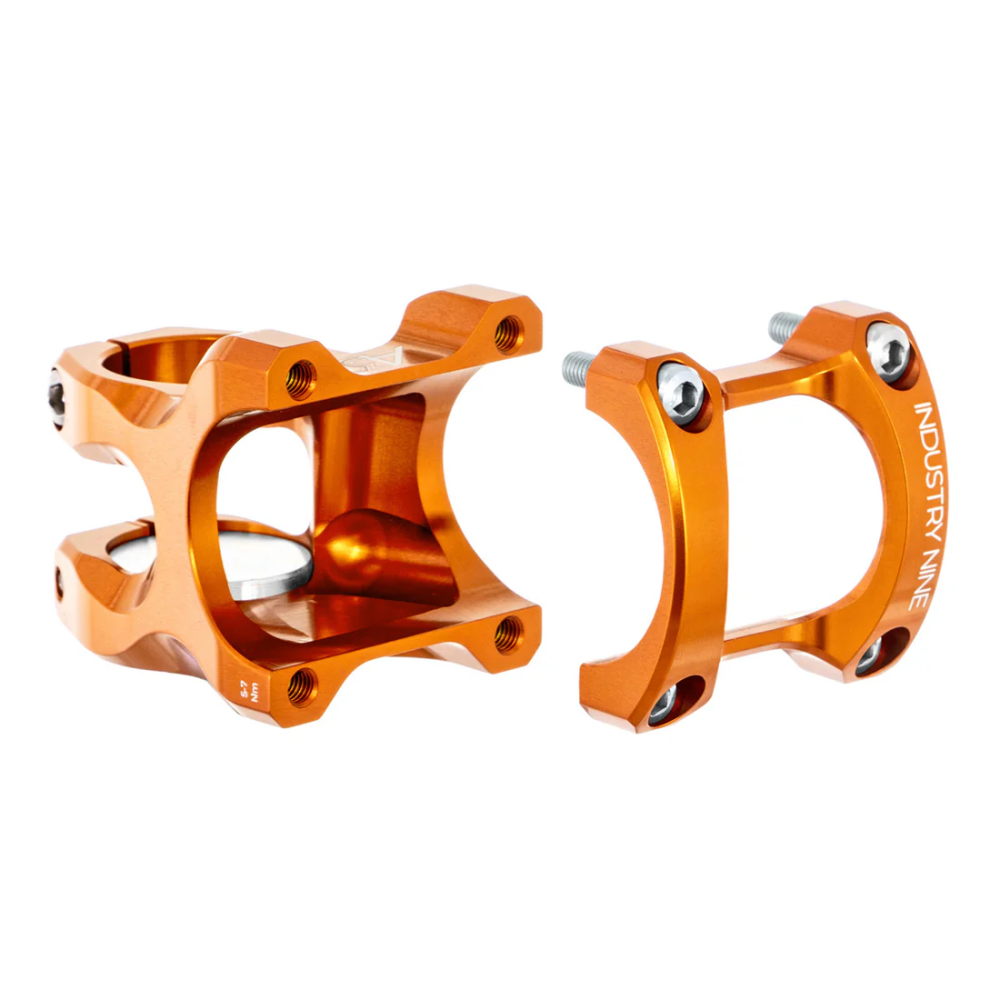 INDUSTRY NINE A35 Stem - Orange Body - Orange Faceplate - 32mm - Steel Bolts