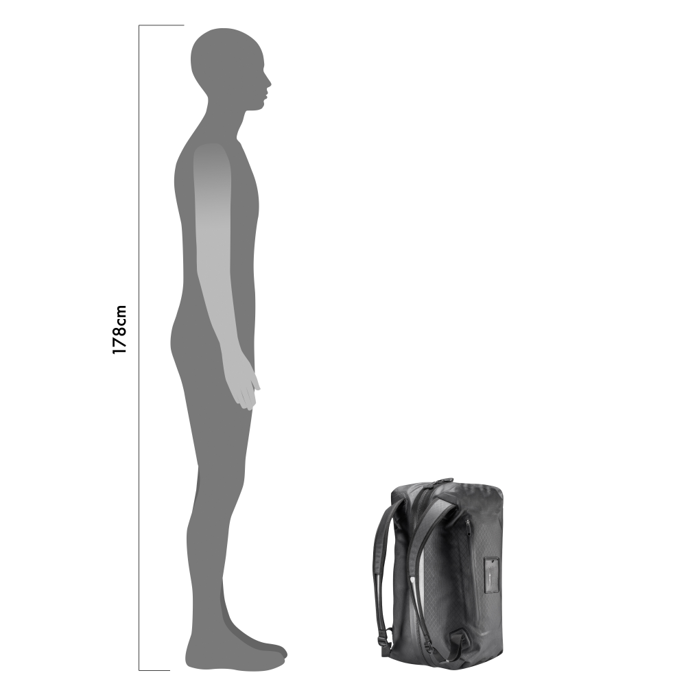 Ortlieb Duffle Metrosphere 40 L black embossed