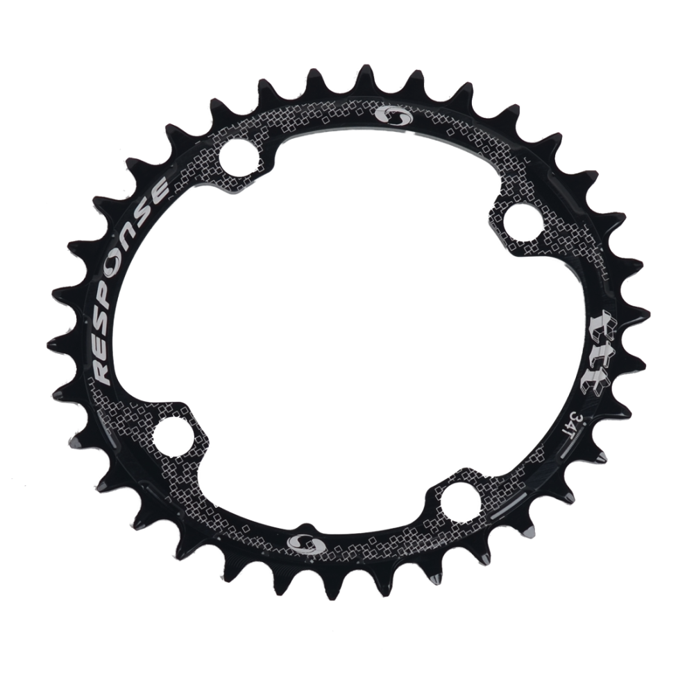 Kettenblatt, BCD104 T32 OVAL Alu 7075 CNC 10/11 Speed - Thick Thin Thick black