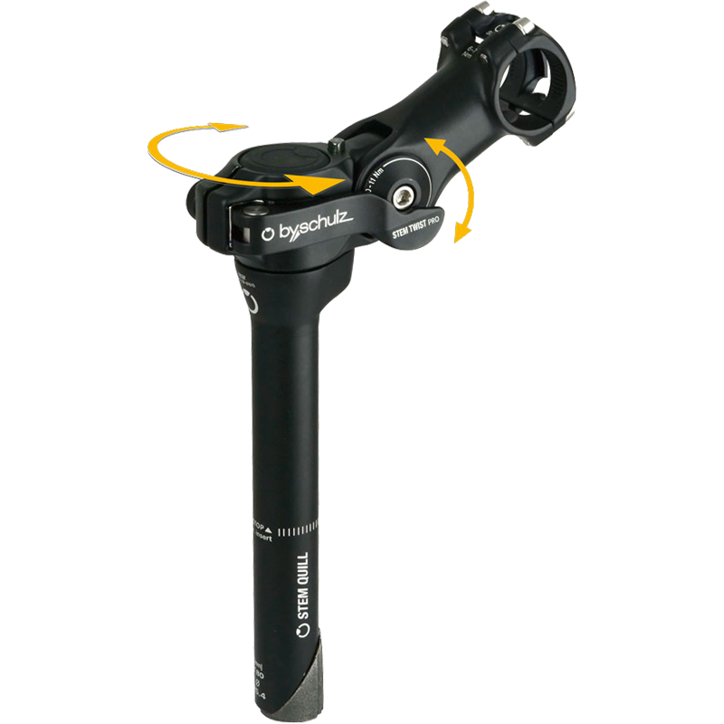 Vorbauschaft, QUILL TWIST PRO SDS 31.8 Ext:103 Angle: -20°/+60° Clamp-ID:28.6 ALU eBike ready