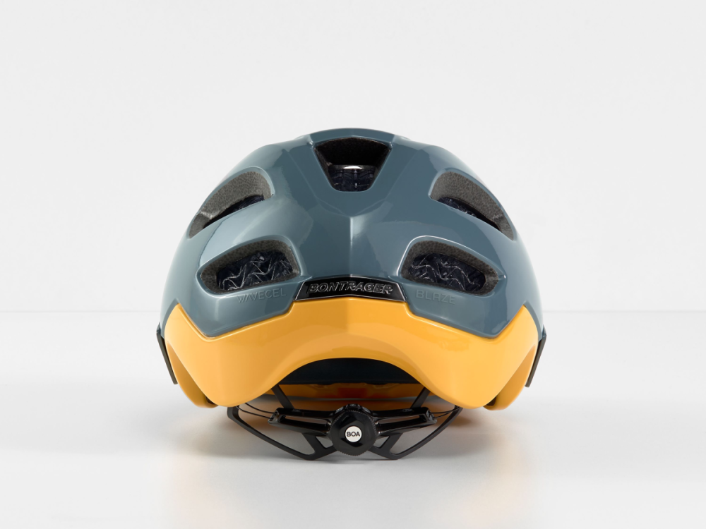 BONTRAGER Helm Blaze WaveCel L Battleship Blue/Yellow CE