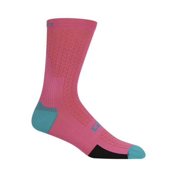 Giro HRC Sock II, neon pink/screaming teal
