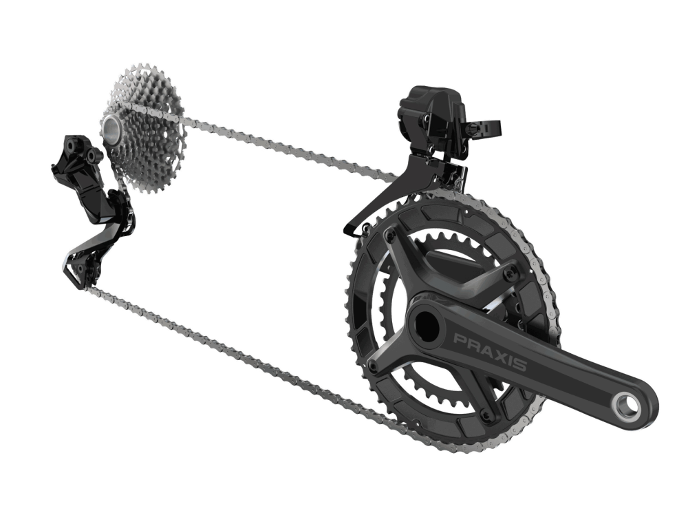 Praxis Zayante alu Kurbel – M28/30 – Direct Mount, 48/32 4-Loch 160/104 mm, 172.5 mm