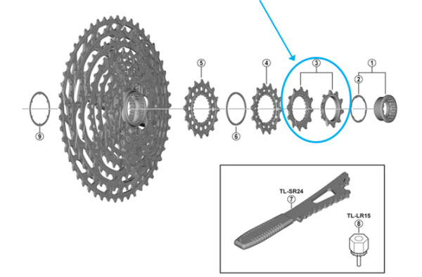 Shimano Zahnkranz-Einheit CS-M9100 10B /12D Zähne