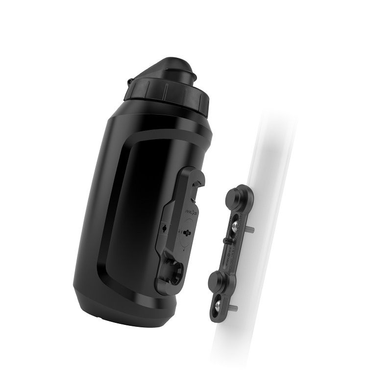 Fidlock TWIST Trinkflasche 750 ml Compact, Set (mit Bottle Connector, mit Bike Base). Black.