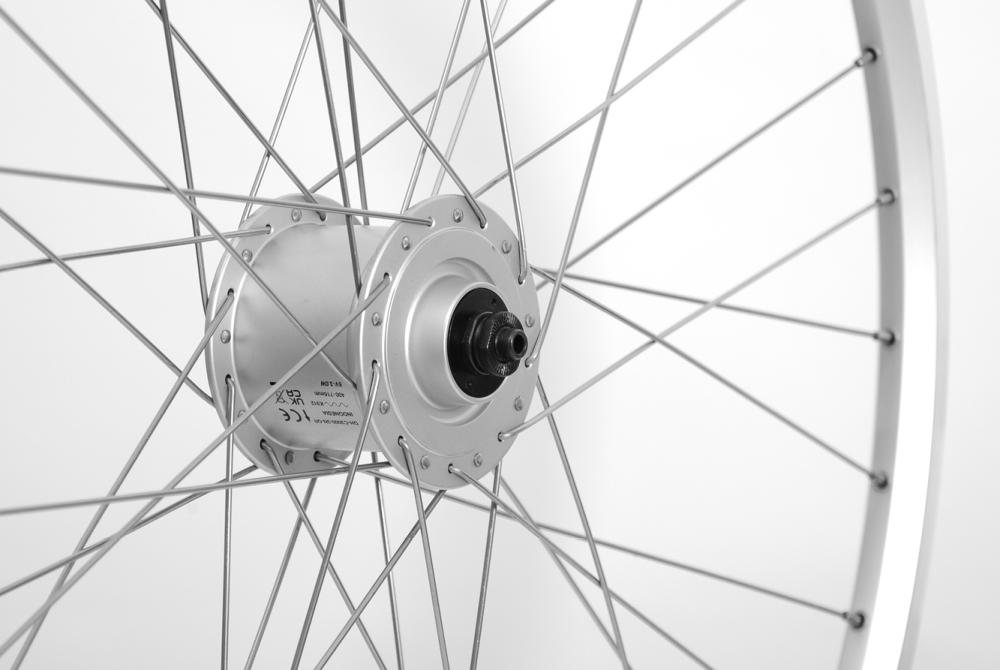 No Name Laufrad vorne 28" 622x19 Nabendynamo Nexus DHC30003AS 100mm V-Brake QR silber