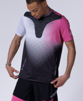 X-BIONIC Men CoreFusion Run Shirt SH SL dot fade/white/neo pink