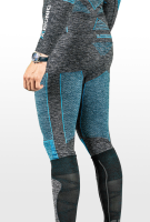 X-BIONIC Men Energy Accumulator 4.0 Melange Pants 3/4 dark grey melange/blue
