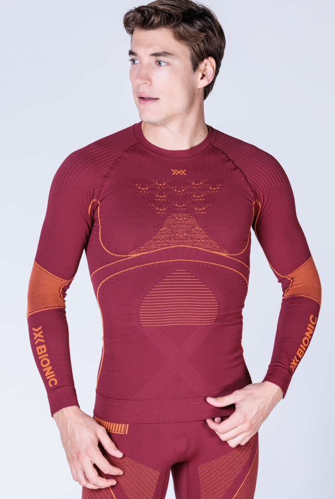 X-BIONIC Men Energy Accumulator 4.0 Shirt LG SL dune red/orange