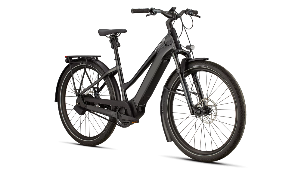 Specialized Turbo Vado 5.0 IGH Step-Through Gloss Castblack / Satin Silver Reflective L